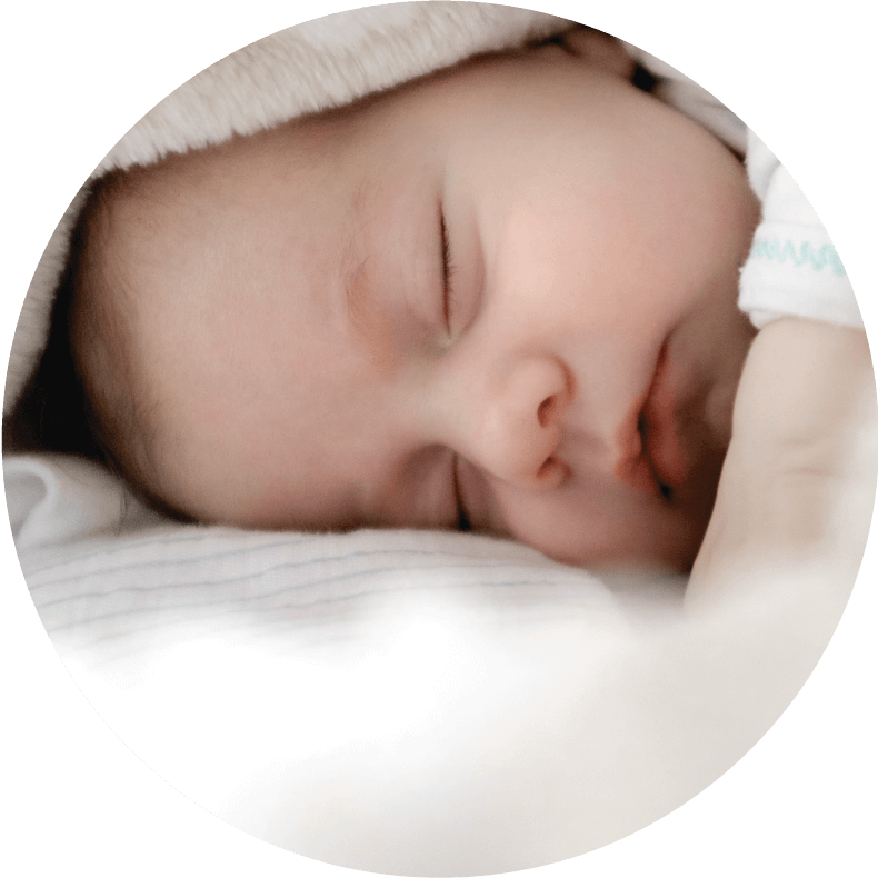 A peacefully sleeping baby